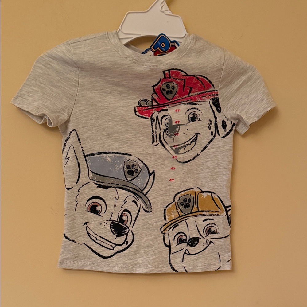 Paw Patrol Kids Light‎ Gray T-Shirt with Character Print